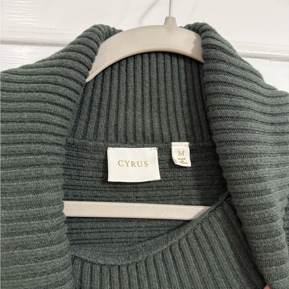 Women's Turtleneck Neck Sweater - Dark Green